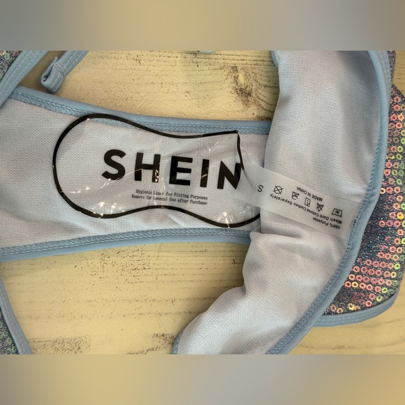 Blue sequins bikini set - Picture 5 of 10